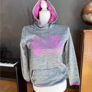 Under Armour Gray and Pink Graphic Hoodie Teen/ Girls/ Youth